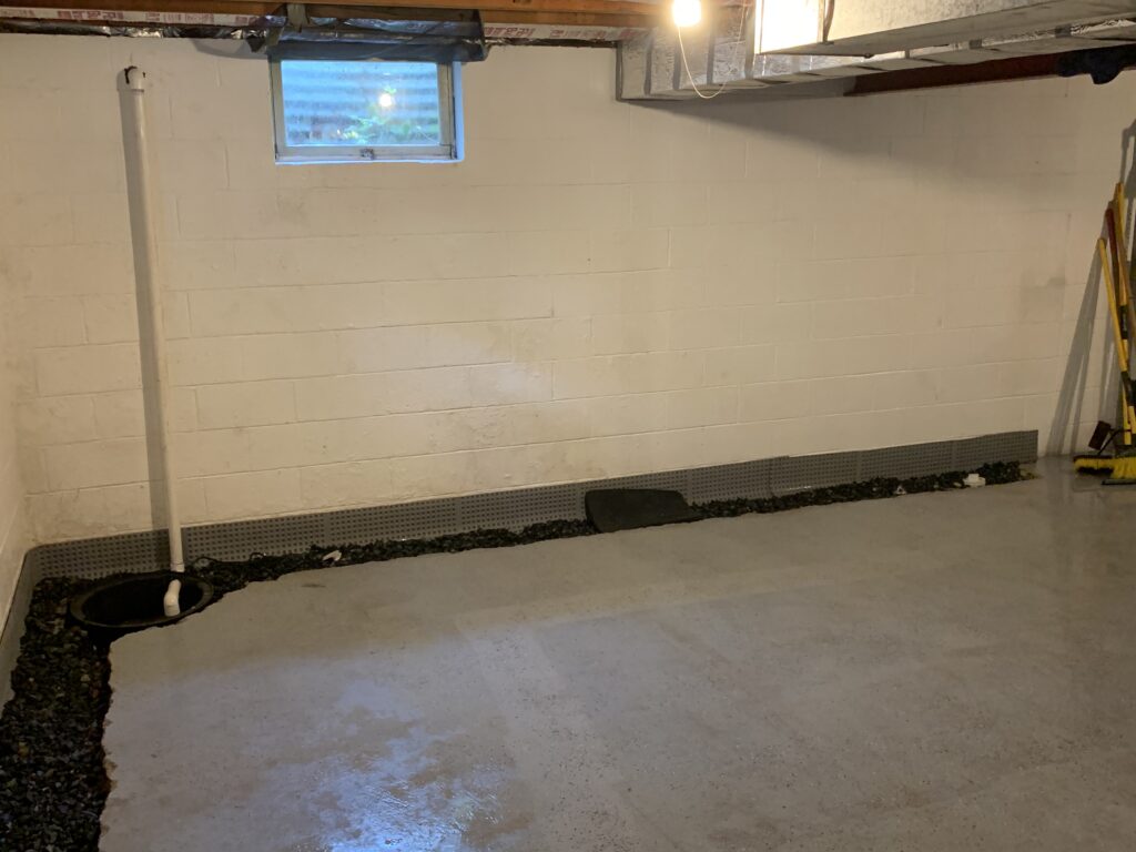 basement drainage repair in Warminster