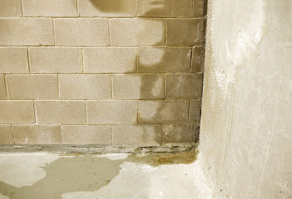 how to fix leak basement wall