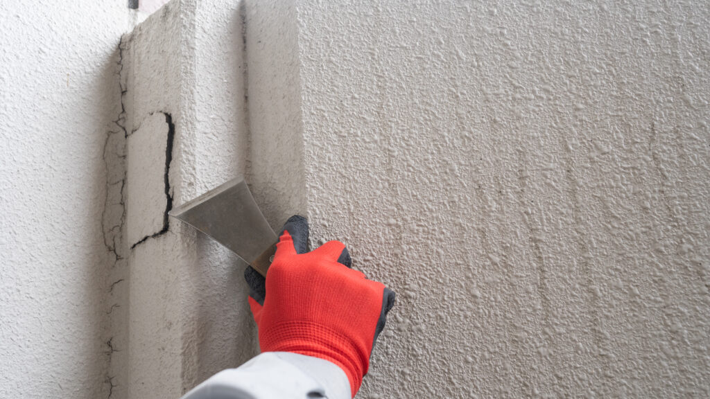 peeling basement walls