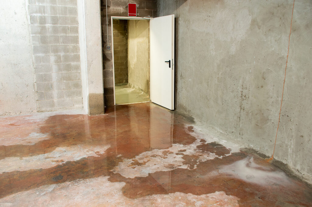water in newly constructed basement