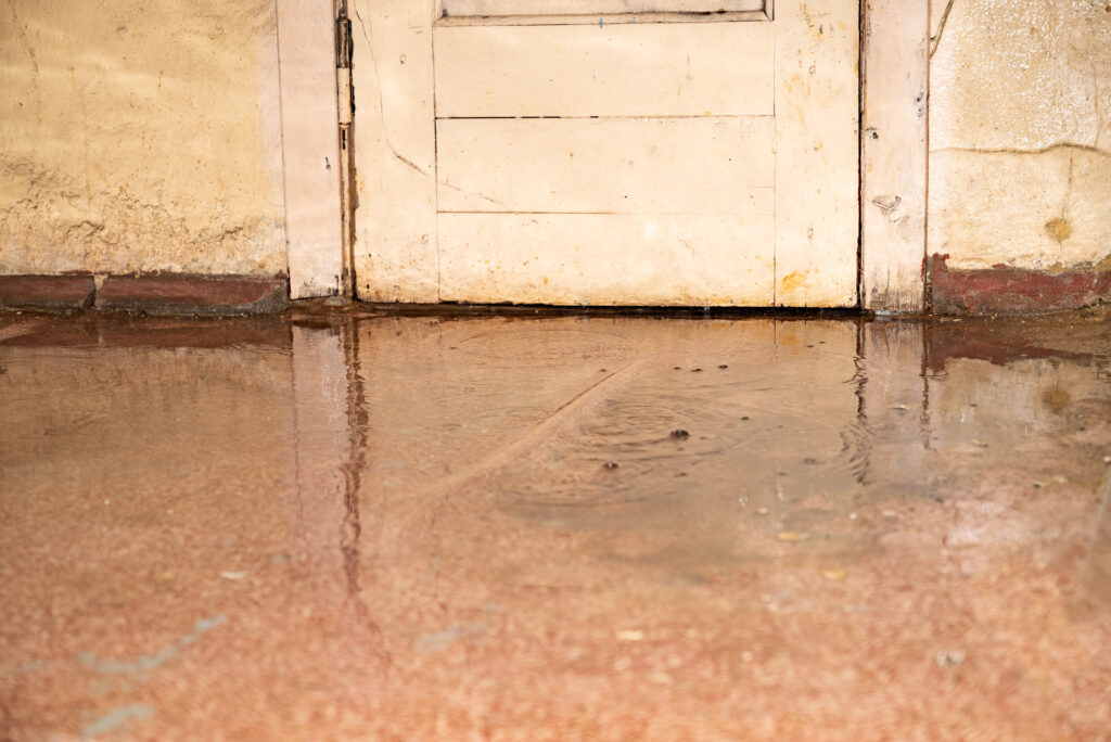 water coming in basement where walls meet floor