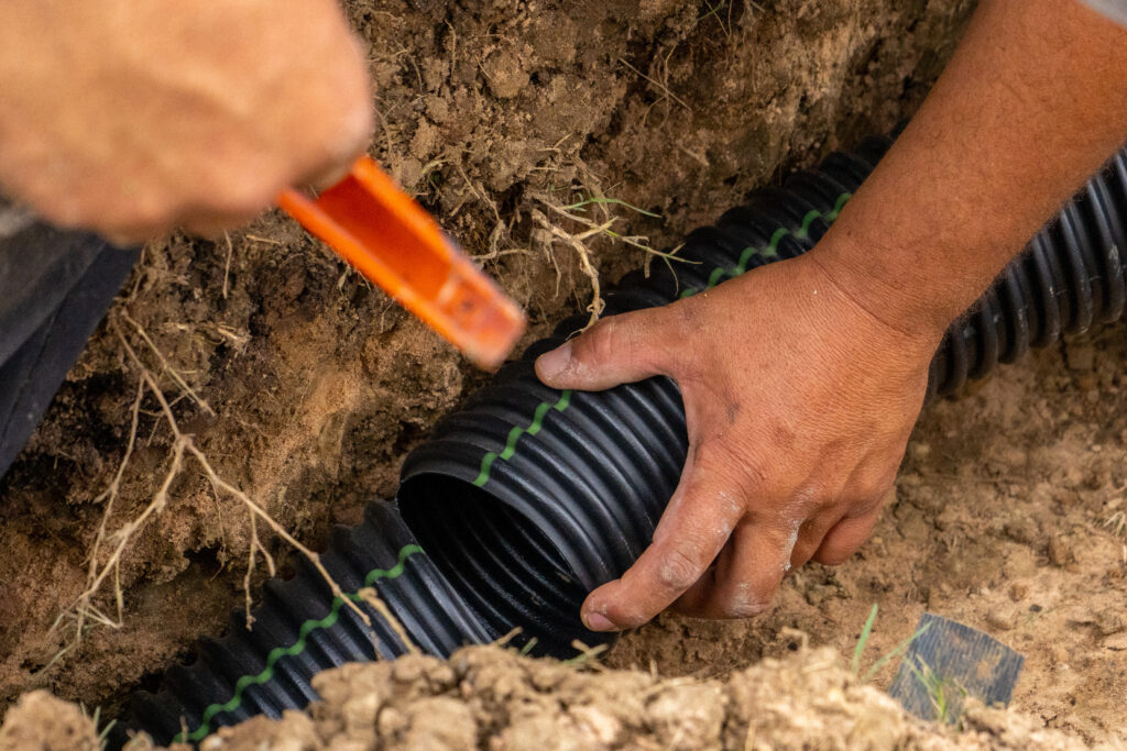 french drain system for basement