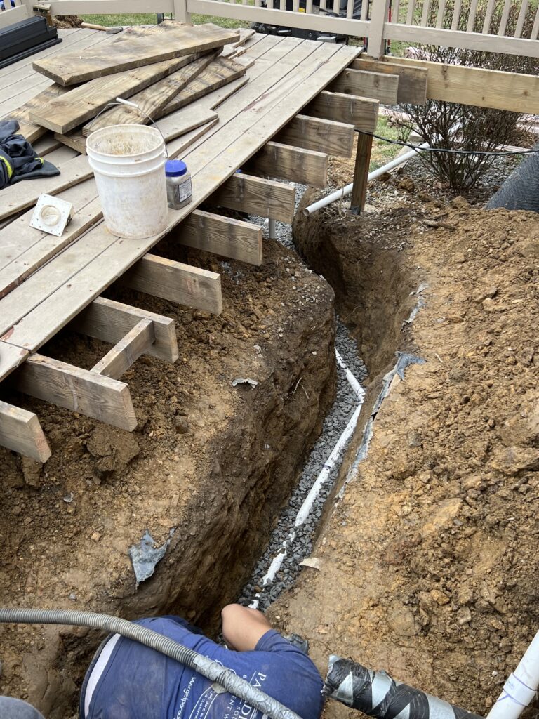 french drain installation in hatfield