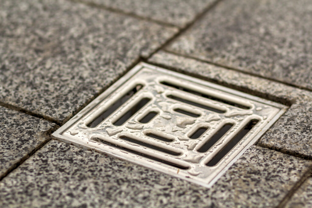 standing water in basement floor drain